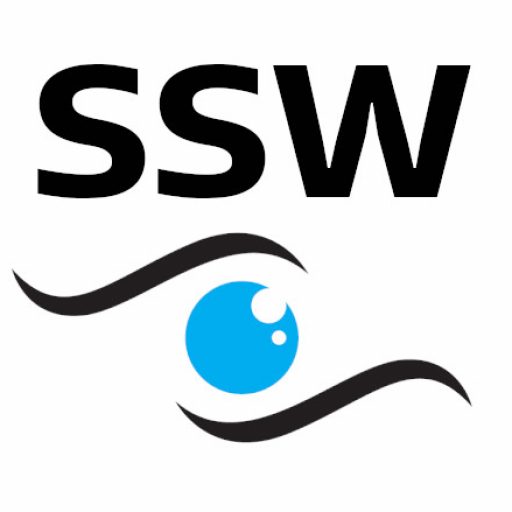 SSW logo in black and blue