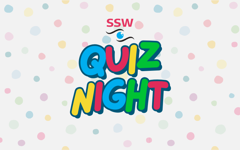 A polka-dot background with the text 'Quiz Night' overlaid